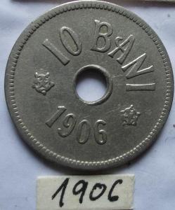 Rumunsko 10 bani 1906