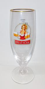 Pivní sklenice 0,3l na noze Pražačka 
