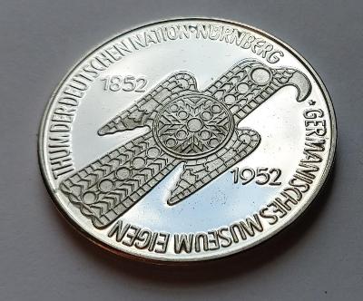 Německo Stříbrná medaile 1952. 5 Mark Nurnberg. Ag. PROOF. - (č.597)