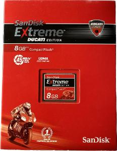 Limitovaná Sandisk 8GB Extreme CompactFlash v krabici - Ducati Edice