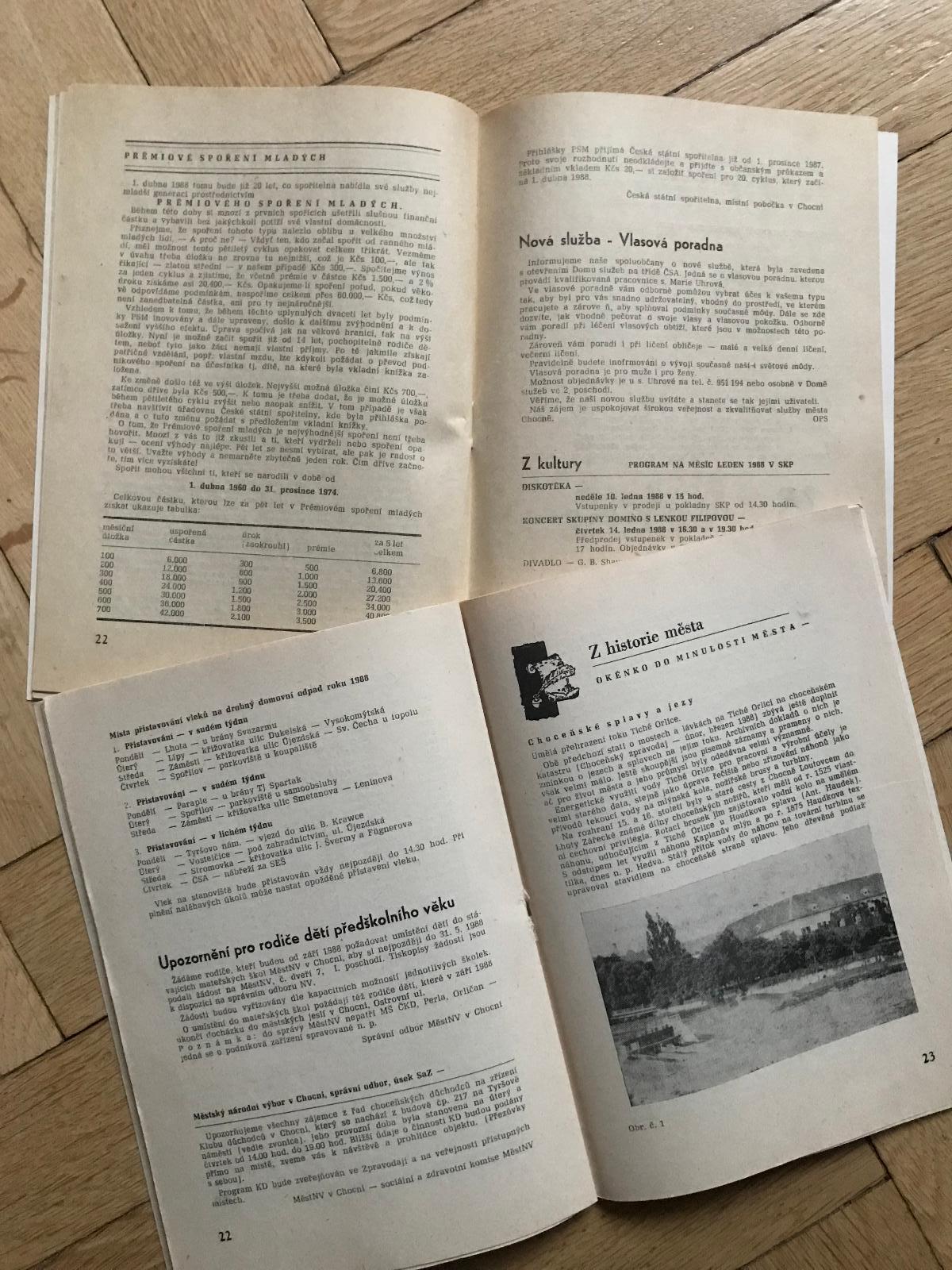3x Choceň, Choceňský zpravodaj 1988 - Knihy