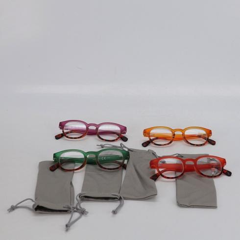Sada barevných brýlí 4 ks +2.50 - Lékárna a zdraví