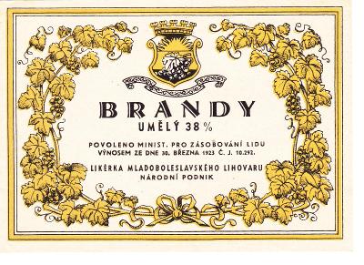 L.E.  Brandy - likérka Mladoboleslavských závodů