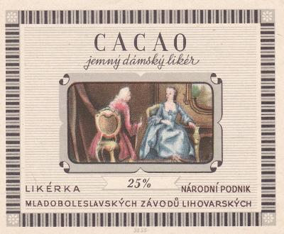 L.E. Cacao - jemný dámský likér - likérka Mladoboleslavských závodů