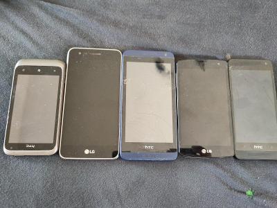 5KS Chytrých telefonů - 2x LG, 3x HTC - nejde zapnout