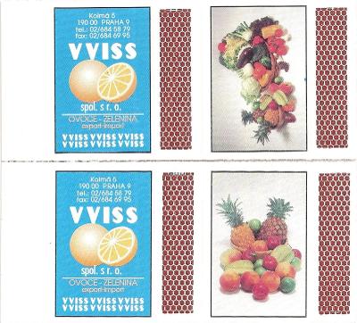 Přířezy Sušice - VVISS - ovoce mezi škrty - série 2 ks kat.č. 624-625