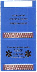 Přířez Sušice - SUŠICE - ražba horkou fólií - katalog. č. 19