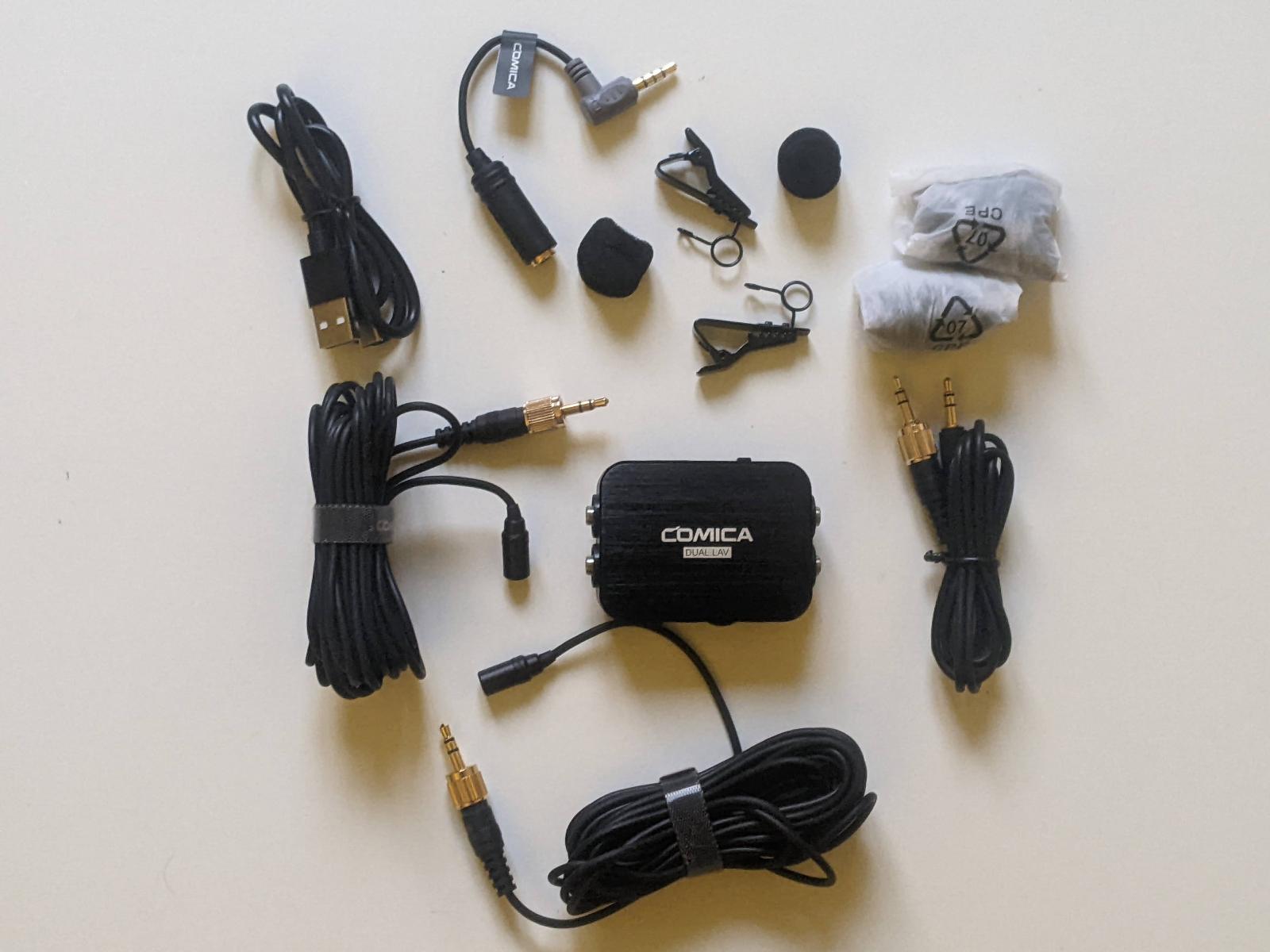 Multifunkční duální klopový mikrofon COMICA DUAL LAV - Zvukové a světelné aparatury