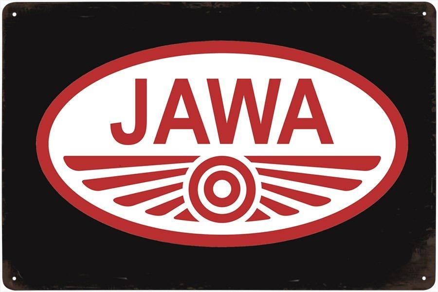 plechová ceduľa - Jawa logo - Auto-moto