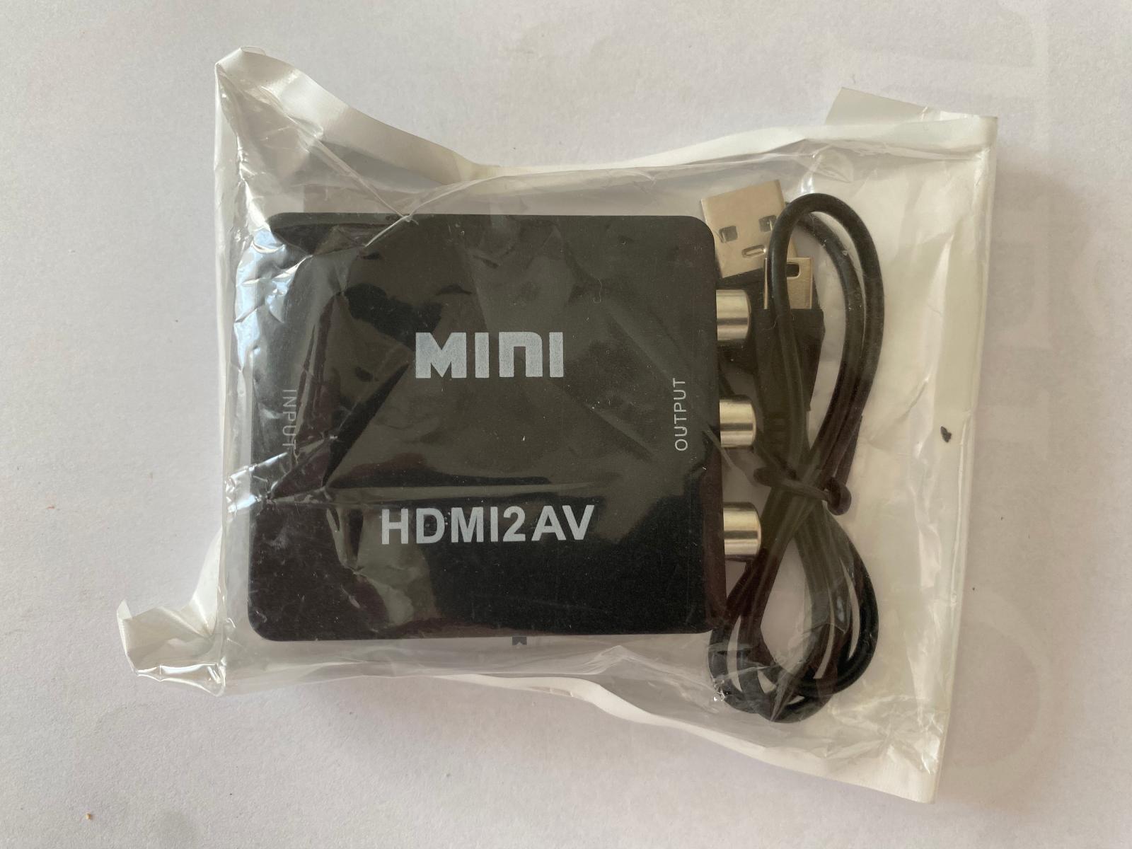 Prevodník HDMI na kompozitné video CVBS čierny - Elektro