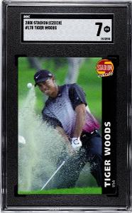 Tiger Woods Rookie Golf 2000 Stadion cards SGC 7