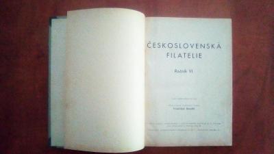 Časopis Československá Filatelie 1950,knižní vazba,kompl.roč.VI.Smolík