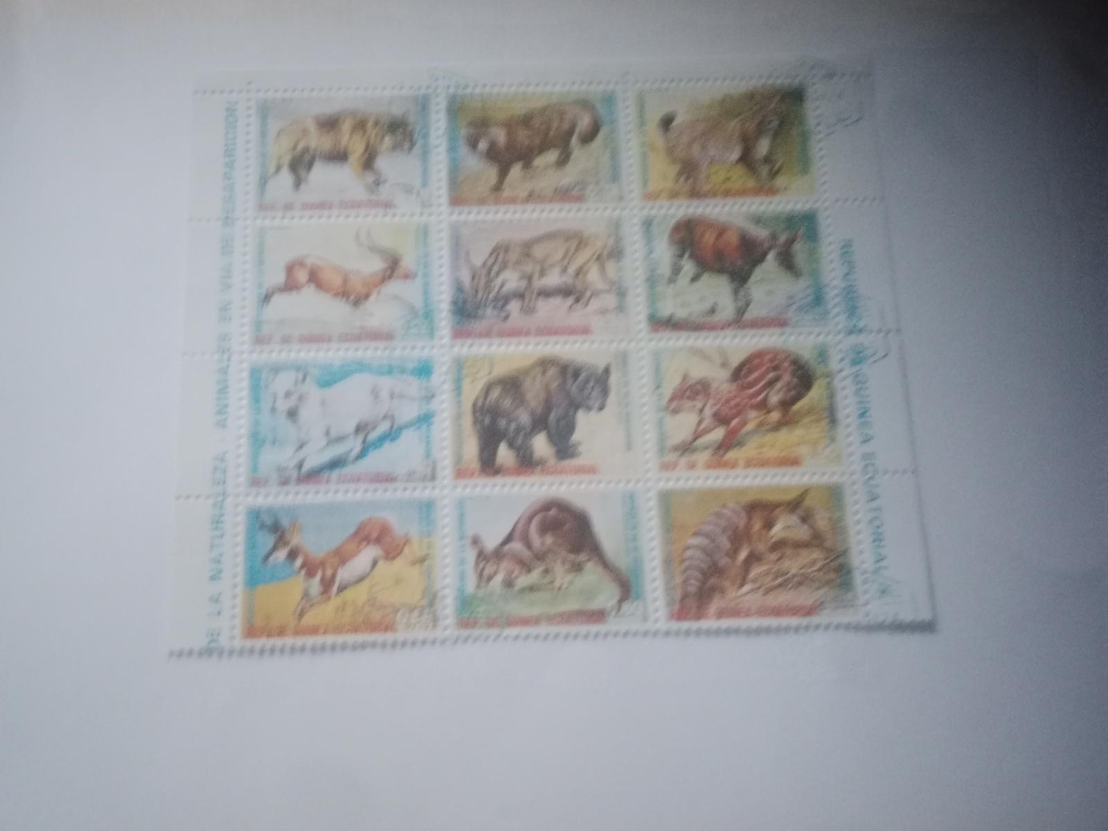 Aršík, filatelia - Guinea - divé zvieratá - neúplný - Tematické známky