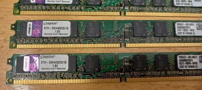 RAM DDR2 1GB 800Mhz CL6 Kingston nízkoprofilové