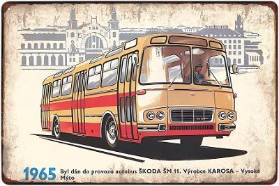 plechová cedule - autobus Karosa ŠM 11 