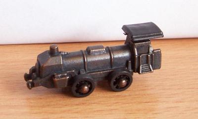 Kovová figurka : Eisenbahn - kovová lokomotiva France-1919 brüniert