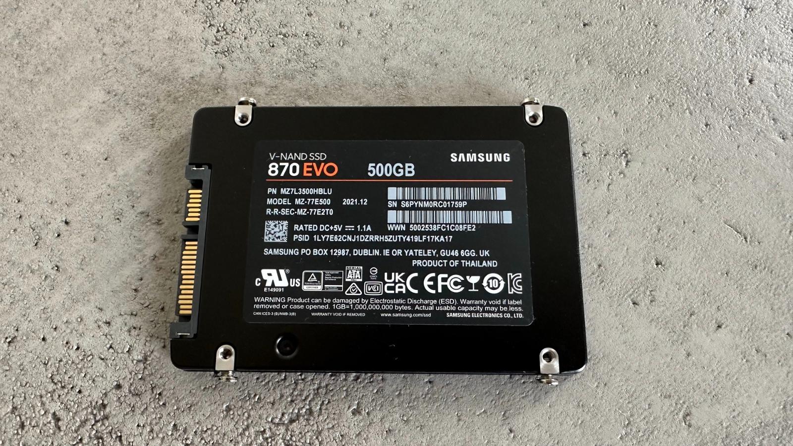 Samsung SSD 870 EVO SATA 2,5 "500 GB - Počítače a hry