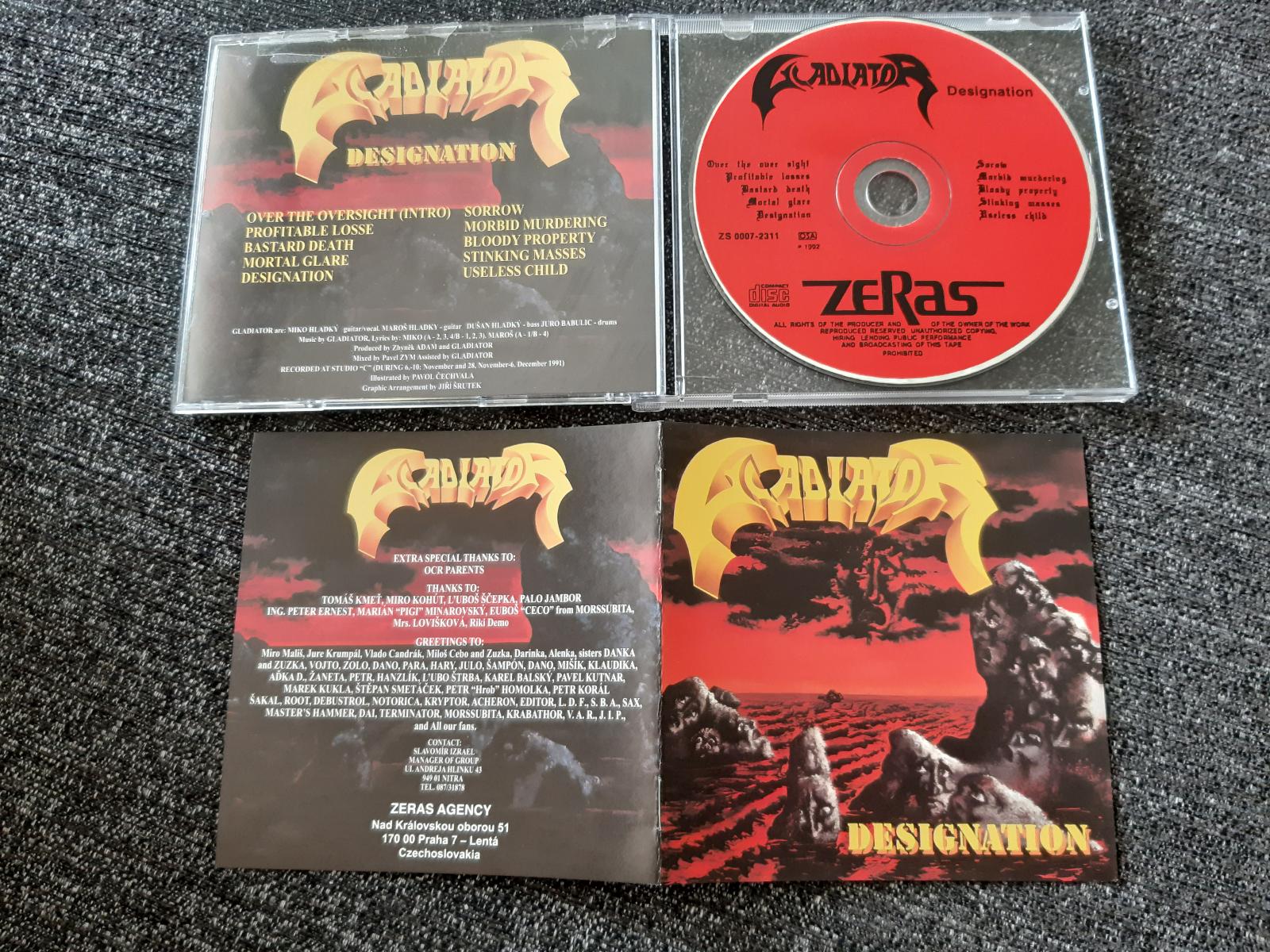 CD GLADIATOR - DESIGNATION 1991 Debustrol ARAKAIN Masters Hammer atp. - Hudba na CD
