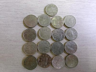 Euro mince 10 deset  centů sestava k dalšímu zpracování