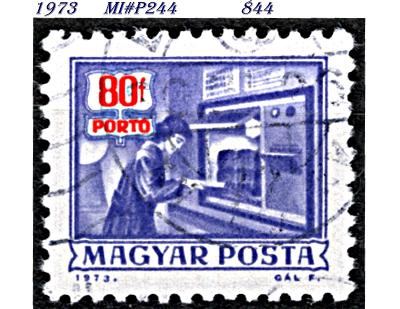 Maďarsko 1973, PORTO, automat pro registraci zásilek