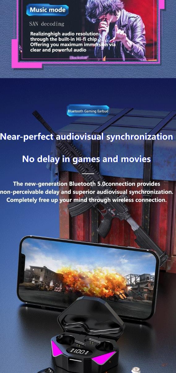 Bluetooth sluchátka X15 bezdrátová herní s dlouhou výdrží baterie - TV, audio, video
