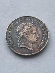 Stříbrny Korunovační žeton 1835 ,Ferdinad V, 20mm.