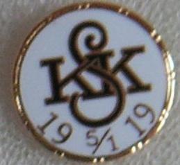 švédská 2. soutěž: Katrineholms SK, smaltovaný, stick pin, 16 mm
