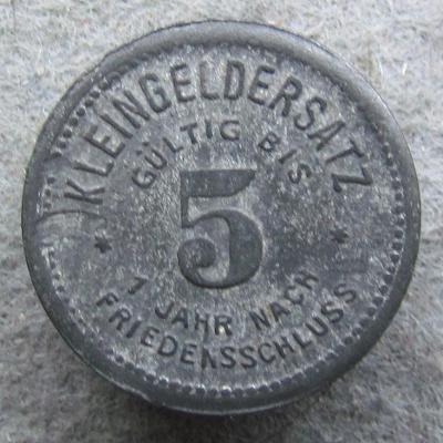 Německo Schmolln 5 Pfennig 1920