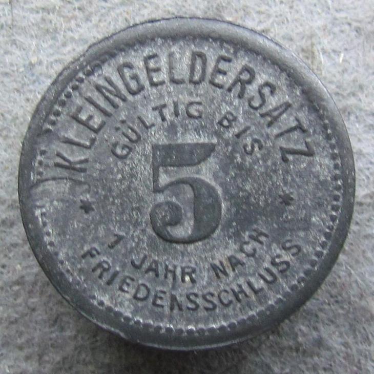 Německo Schmolln 5 Pfennig 1920 - Numismatika
