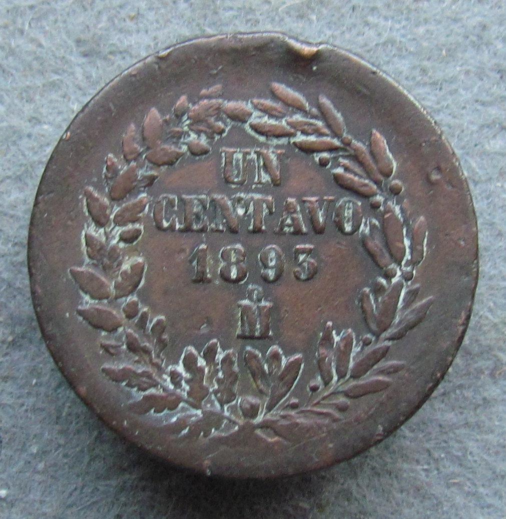 Mexiko 1 centavo 1893 M - Numismatika