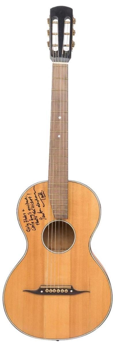 Kytara s podpisem Iana Andersona z Jethro Tull