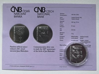 Stříbrná mince ČNB / 200 Kč / BK / Jan Blahoslav