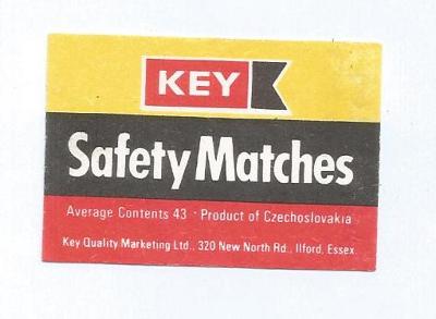 K.č. 5-K-2102 Key Safety Matches...-krabičková, dříve k.č. 2054.