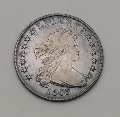 Stříbrný Dollar 1801/1802 - Draped Bust - Velmi Vzácný!