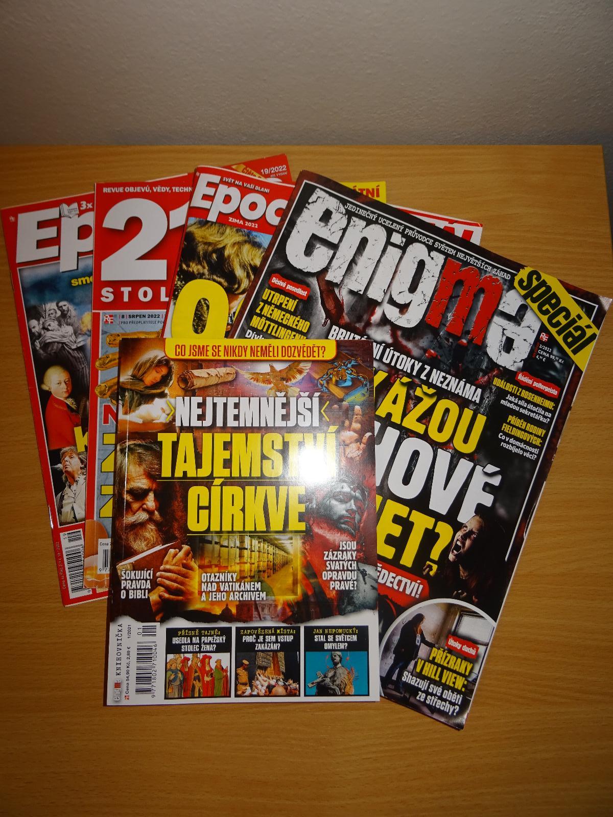 Časopisy - zmes Epocha (2x), Enigma (2x), 21. storočie (1x), - Knihy a časopisy