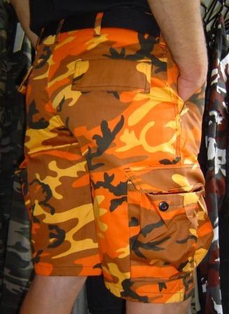 Bermudy BDU maskáčové Kraťasy kapsáče vzor Orange camo vel. XXL