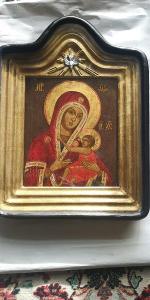 20. století Stará dřevěná ikona O Wsepietaja Maty" 43 x 55 cm (I00021)