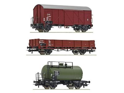Nákladní set tří vagónů ČSD H0