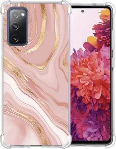 Samsung-Galaxy-S20-FE-obal na mobilní telefon mramor růžovo zlatý