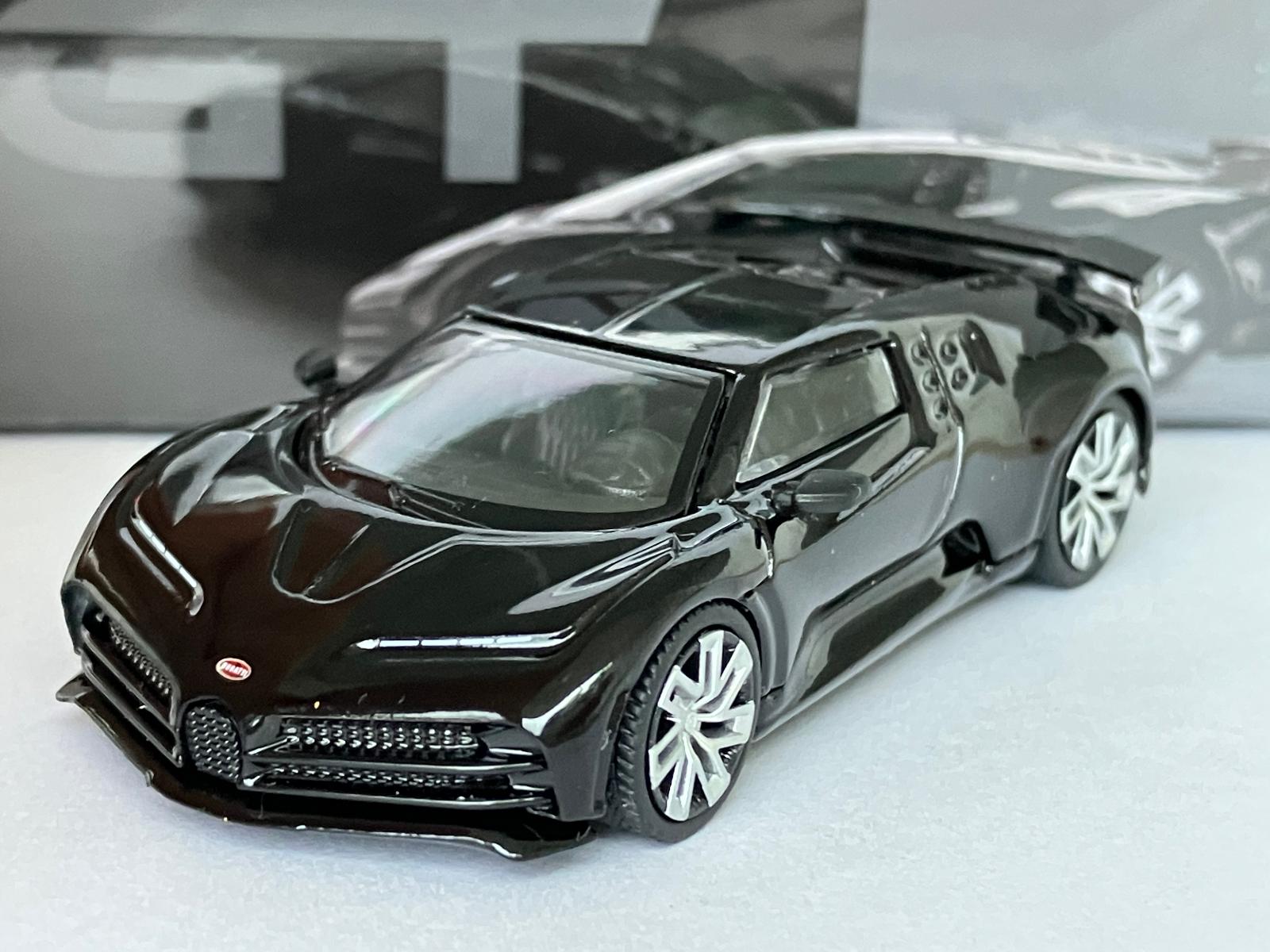 Bugatti Centodieci - Black - 1/64 MiniGT #466 (H8-x) - Modely automobilov
