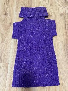 Prodloužený svetr s rolákem velikost 128cm
