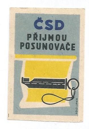 K.č. 2-1280 ČS. Dráhy... 1957 Solo Lipník