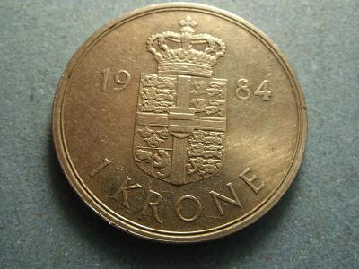 Dánsko - 1 Krone z roku 1984