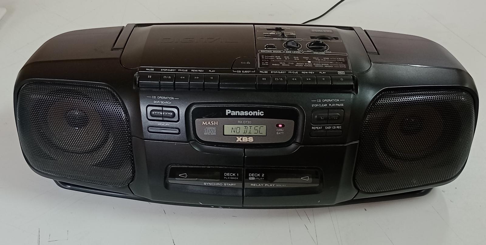 Rádiomagnetofón s CD Panasonic RX-DT30 Dvojča. - TV, audio, video