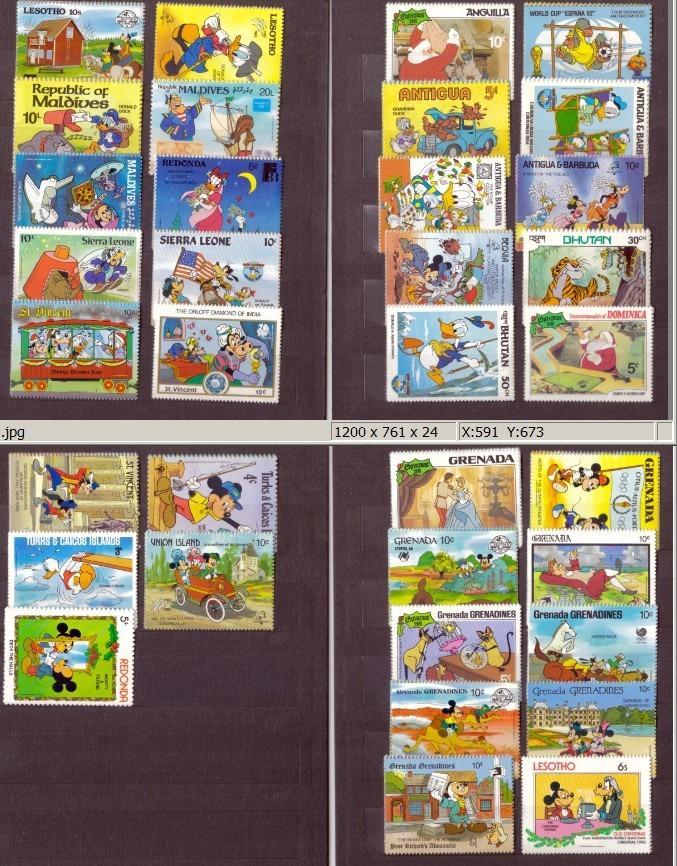 Dětské známky DISNEY - spousta kompletních sérií, katalog ZDARMA (0065 - Známky