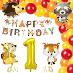 Balónová výzdoba set k 1 narodeninám lesné zvieratá s nápisom - Deti