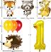 Balónová výzdoba set k 1 narodeninám lesné zvieratá s nápisom - Deti