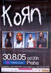 Original Poster KORN PRAHA 2005 Raritní!