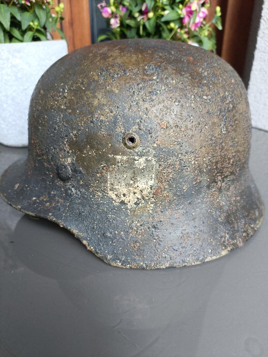 helma nemecká kamufláž wehrmaht - Vojenské zberateľské predmety
