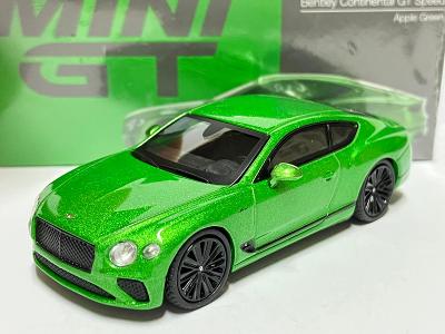 Bentley Continental GT Speed - Apple Green - 1/64 MiniGT #473 (L6-x)